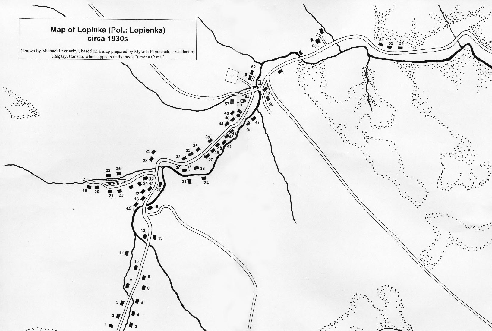 Lopienka Map